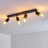 Ajaccio Plafondlamp Zwart, 4-lichts