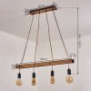 Aarhus Hanglamp Hout donker, Zwart, 4-lichts