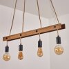 Aarhus Hanglamp Hout donker, Zwart, 4-lichts