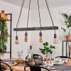 Aarhus Hanglamp Hout donker, Zwart, 4-lichts