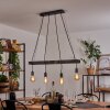Aarhus Hanglamp Hout donker, Zwart, 4-lichts