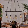Aarhus Hanglamp Hout donker, Zwart, 4-lichts