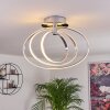 Maluma Plafondlamp Chroom, 1-licht Maluma Plafondlamp Chroom, 1-licht