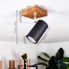 Zuoz Plafondlamp Hout licht, 1-licht