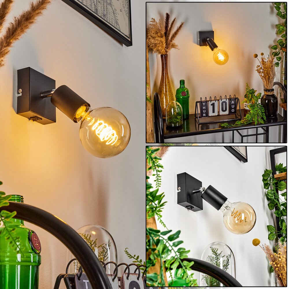 Tulla Muurlamp Zwart, 1-licht main product photo