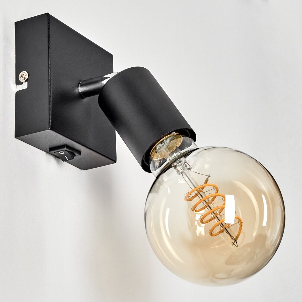 Tulla Muurlamp Zwart, 1-licht