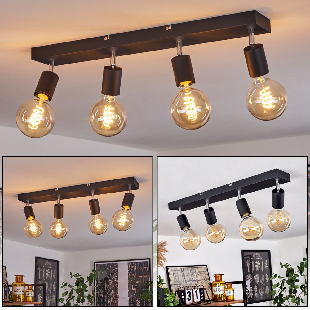 Tulla Plafondlamp Zwart, 4-lichts main product photo
