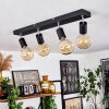 Tulla Plafondlamp Zwart, 4-lichts