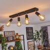 Tulla Plafondlamp Zwart, 4-lichts