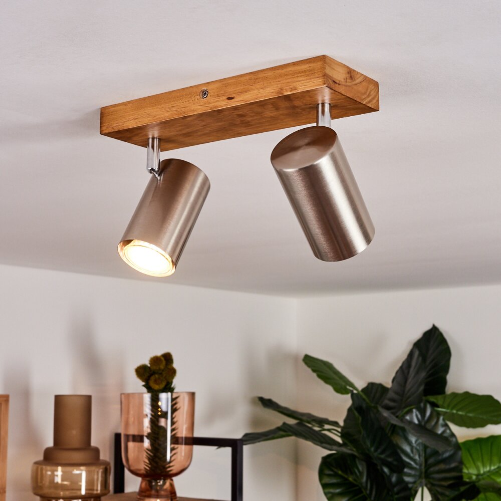 Zuoz Plafondlamp Hout licht, 2-lichts main product photo