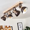 Orny Plafondlamp Bruin, Hout licht, 4-lichts