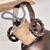 Orny Plafondlamp Bruin, Hout licht, 4-lichts
