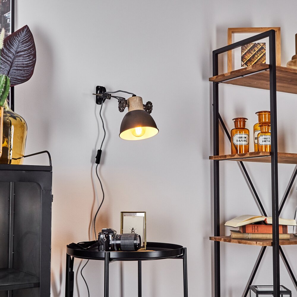Orny Muurlamp Bruin, Hout licht, 1-licht main product photo