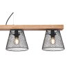 Globo BASCHI Hanger Hout donker, Zwart, 4-lichts