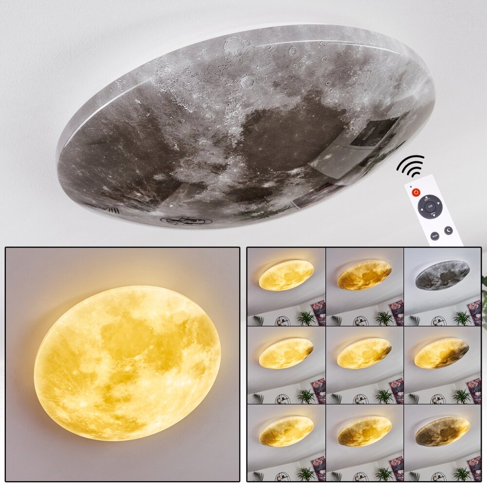 Keru Plafondlamp LED Wit, 1-licht, Afstandsbediening main product photo