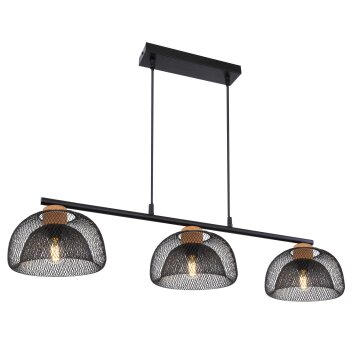 Globo VITIANO Hanger Bruin, Zwart, 3-lichts