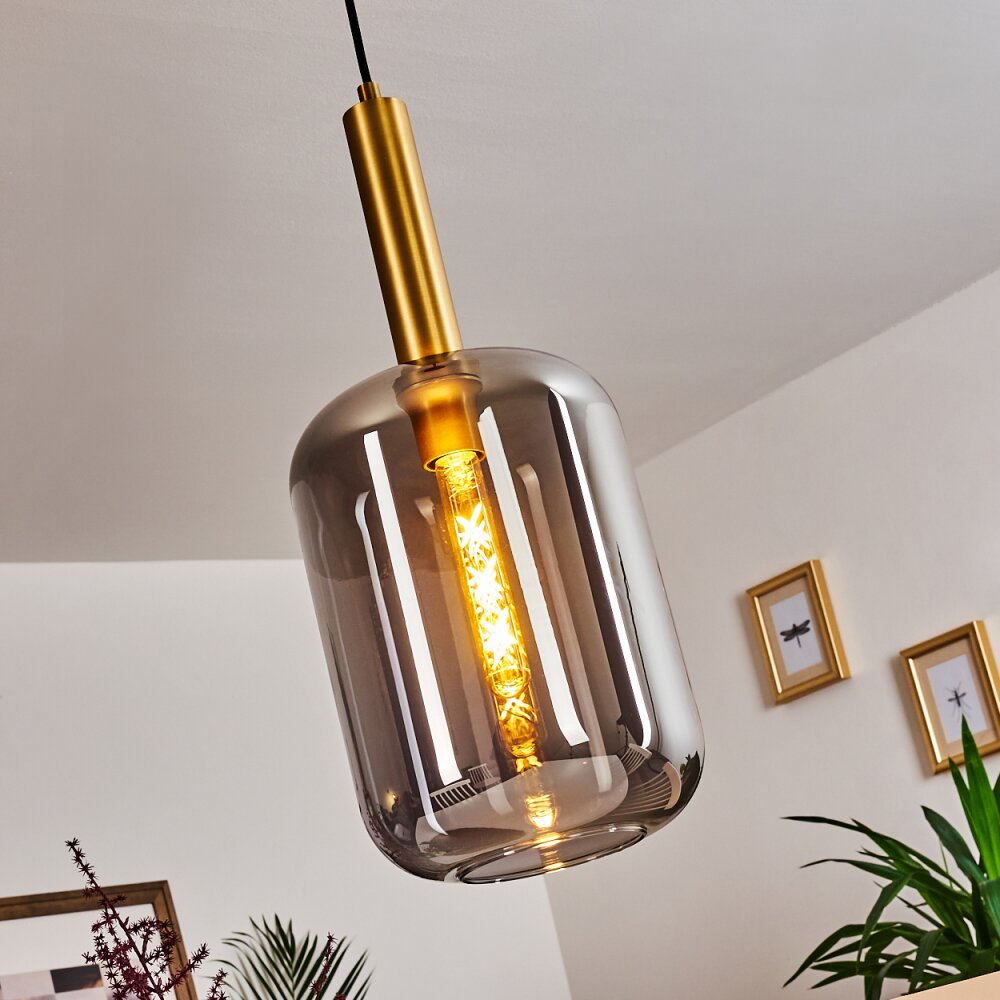 Maliali Hanger Grijs, Messing, 1-licht