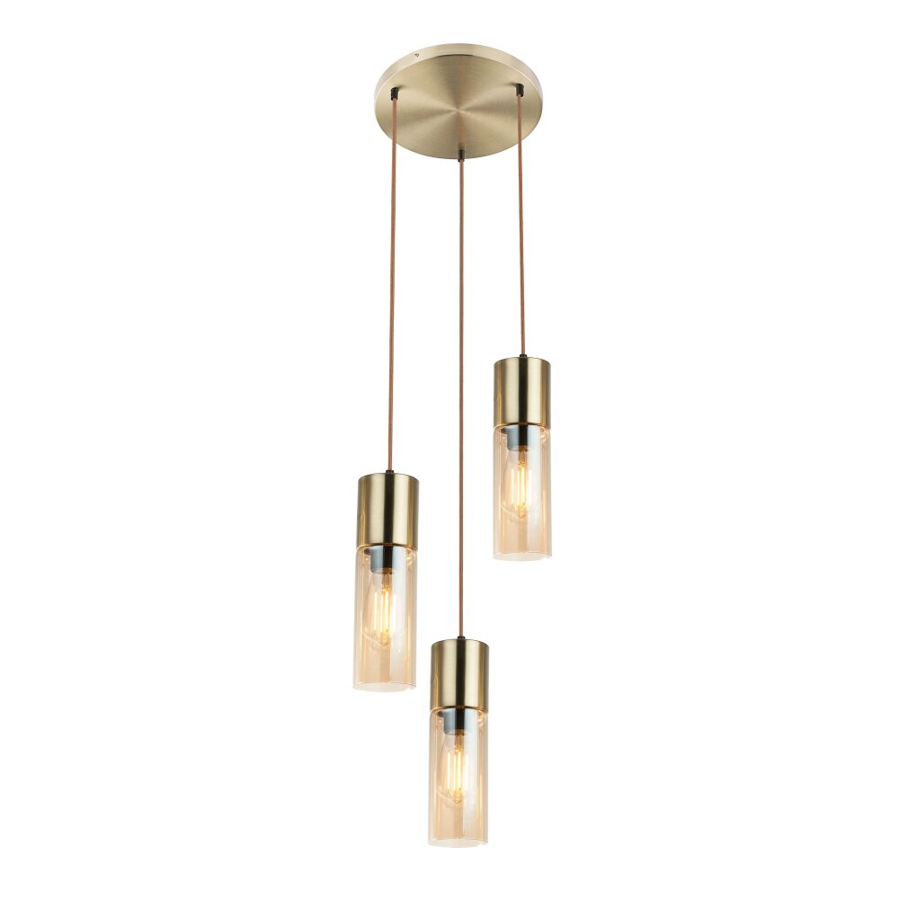 Globo ANNIKA Hanger Messing, 3-lichts main product photo