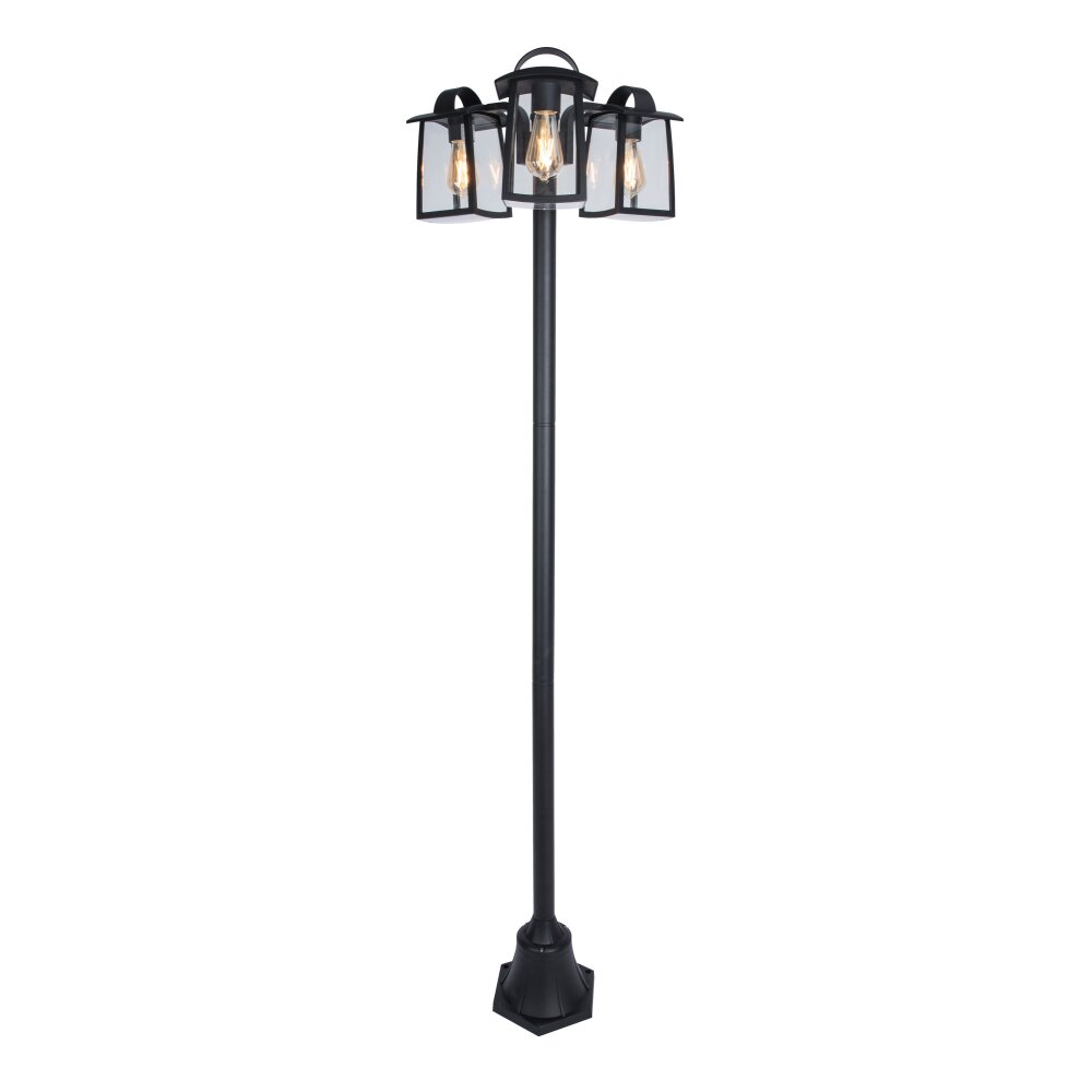 Lutec KELSEY Kandelaar Zwart, 3-lichts main product photo