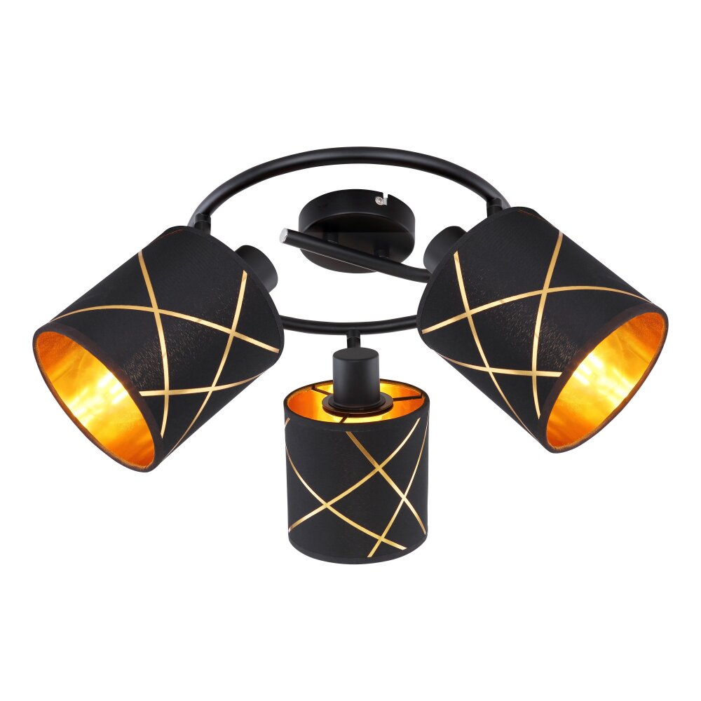 Globo BEMMO Plafondlamp Zwart, 3-lichts main product photo