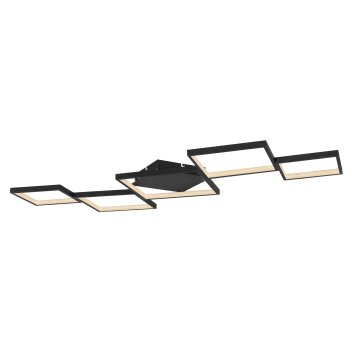 Globo KURIO Plafondlamp LED Zwart, 1-licht, Afstandsbediening