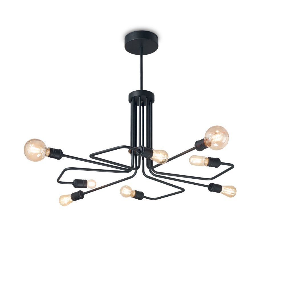 Ideallux TRIUMPH Hanglamp Zwart, 8-lichts main product photo