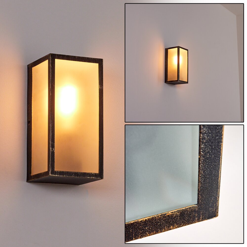 Hakkas Buiten muurverlichting Bruin, Goud, 1-licht main product photo