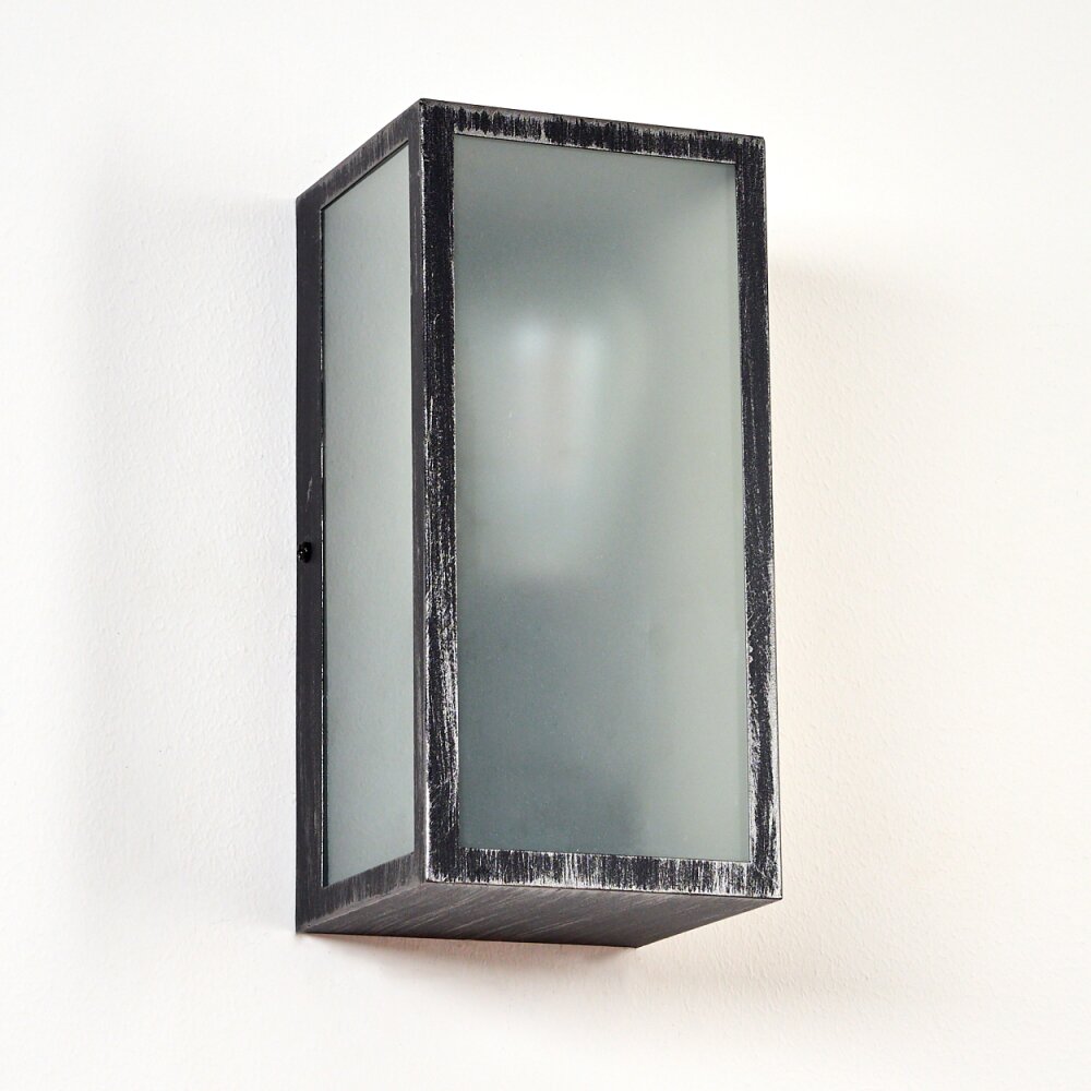 Hakkas Buiten muurverlichting Zwart, Zilver, 1-licht