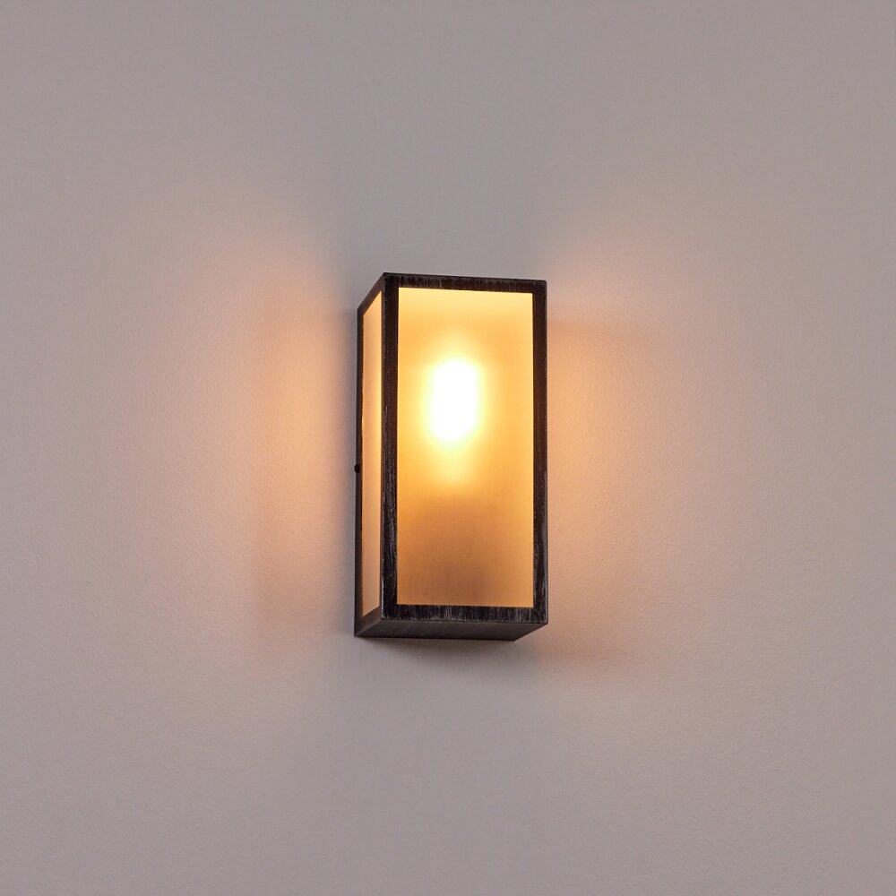 Hakkas Buiten muurverlichting Zwart, Zilver, 1-licht