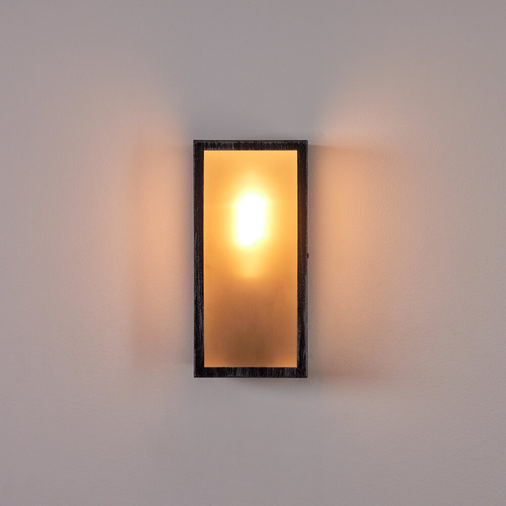 Hakkas Buiten muurverlichting Zwart, Zilver, 1-licht