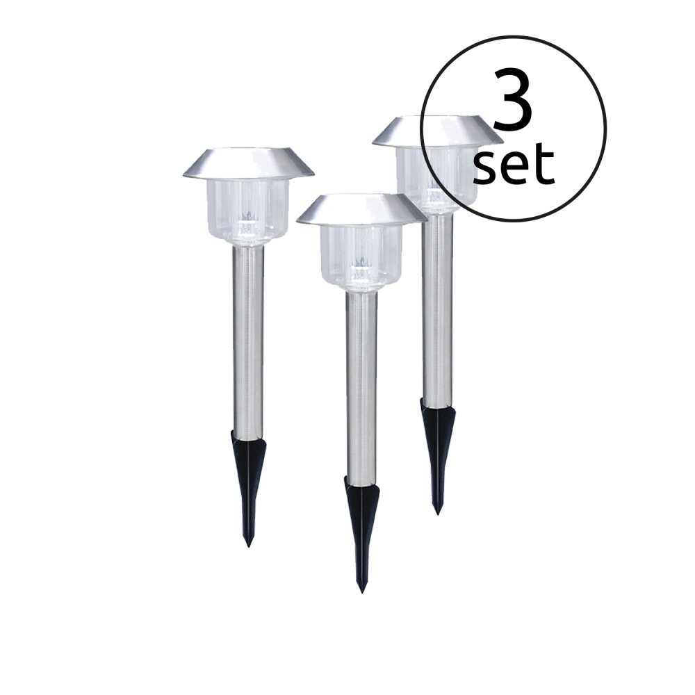 Globo FINO 3er Solar verlichting set LED roestvrij staal, 1-licht main product photo
