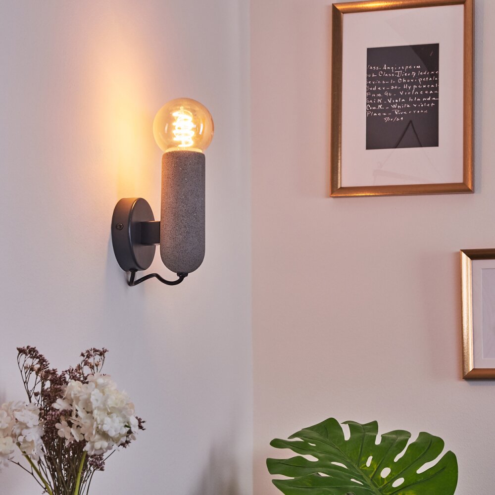 Nonume Muurlamp Grijs, Zwart, 1-licht main product photo