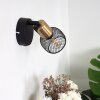 Cairns Muurlamp Oud messing, Zwart, 1-licht