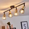 Cairns Plafondlamp Oud messing, Zwart, 4-lichts