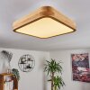 Batamoto Plafondpaneel LED Hout licht, Wit, 2-lichts, Afstandsbediening, Kleurwisselaar