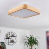 Batamoto Plafondpaneel LED Hout licht, Wit, 2-lichts, Afstandsbediening, Kleurwisselaar