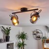 Quieri Plafondlamp Zwart, 2-lichts