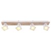 Globo JOYA Plafondlamp LED Hout licht, Wit, 4-lichts