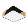 Eglo GRIMALDINO Plafondlamp Hout licht, Zwart, 2-lichts