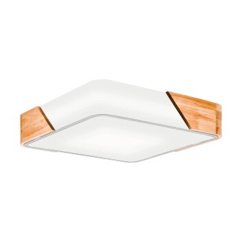 Eglo GRIMALDINO Plafondlamp Hout licht, Wit, 2-lichts