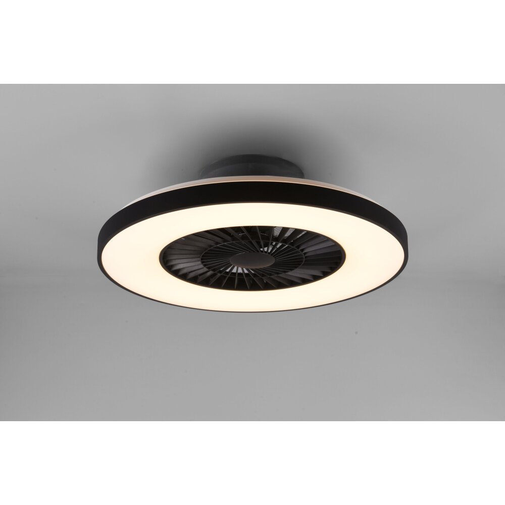 Reality Halmstad plafondventilator LED Zwart, 1-licht, Afstandsbediening main product photo