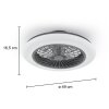 Reality Stralsund plafondventilator LED Zwart, 1-licht, Afstandsbediening
