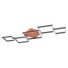 Globo KURIO Plafondlamp LED Zwart, 1-licht