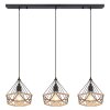 Globo ULLEU Hanger Zwart, 3-lichts
