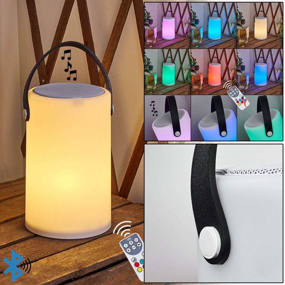 Chilar Tafellamp voor buiten LED Zwart, Wit, 1-licht, Afstandsbediening, Kleurwisselaar main product photo