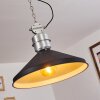 Chara Hanger Chroom, Zwart, 1-licht