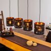 Trasancos Hanglamp Koperkleurig, Zwart, 4-lichts