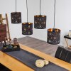 Trasancos Hanglamp Koperkleurig, Zwart, 4-lichts