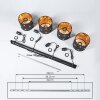 Trasancos Hanglamp Koperkleurig, Zwart, 4-lichts