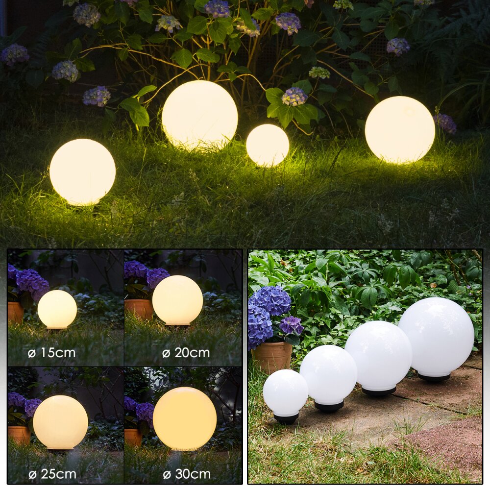 Campinas Kogellamp LED Zwart, Wit, 1-licht main product photo